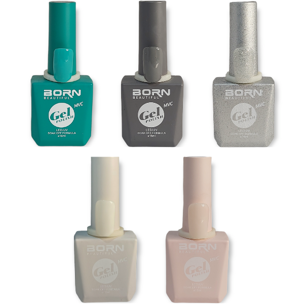 BB UV/LED Gel Nail Polish - Glam It Silver - 5 Piece - Nails by Nicole