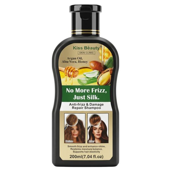 Kiss Beauty Argan Oil AloeVera Honey Anti-Frizz Damage Repair Shampoo 200ml