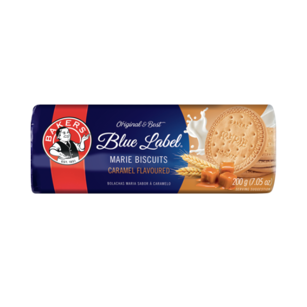 Bakers Blue Label Marie Biscuits Caramel 200g x 24 Shop Today. Get