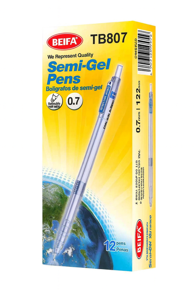 BEIFA semi-gel ink pen 0.7mm blue