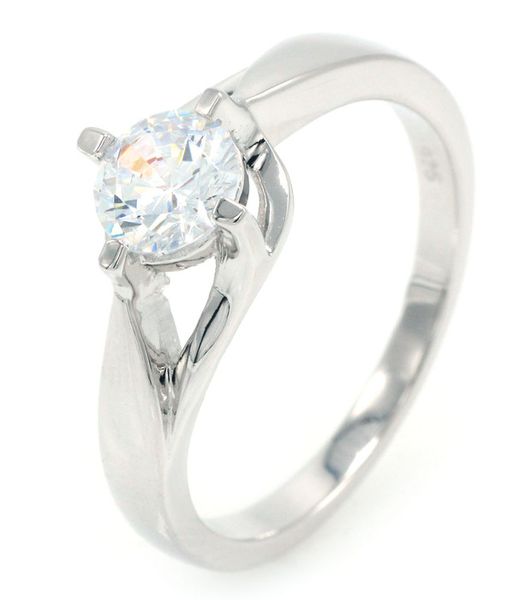 Sterling Silver Solitaire Claw Set Engagement Wedding Ring SR00002