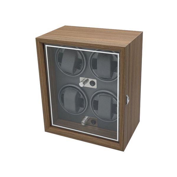Watch Wind Box Automatic Watch Winder Watch Display Box with Lid- 4 Grids
