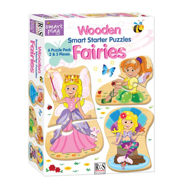 RGS Group Little Fairies Wooden Puzzle - 6 X 2-3 Piece Puzzles