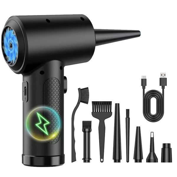 Compressed Air Duster, 3 Gear Adjustable 100000RPM Electric Air Duster