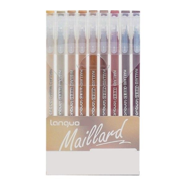 9 Piece - Languo Milliard Brown Gel Ink Pens