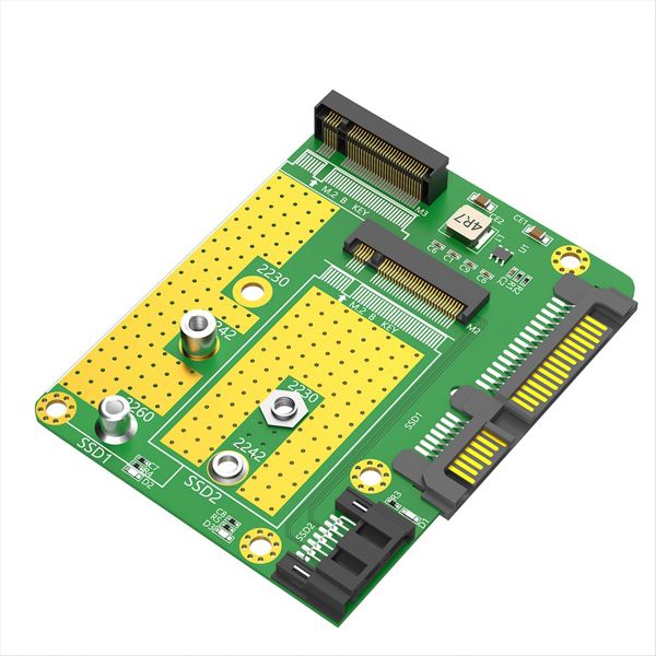 Dual M 2(Ngff) Ssd To Dual Sata3 Adapter Card
