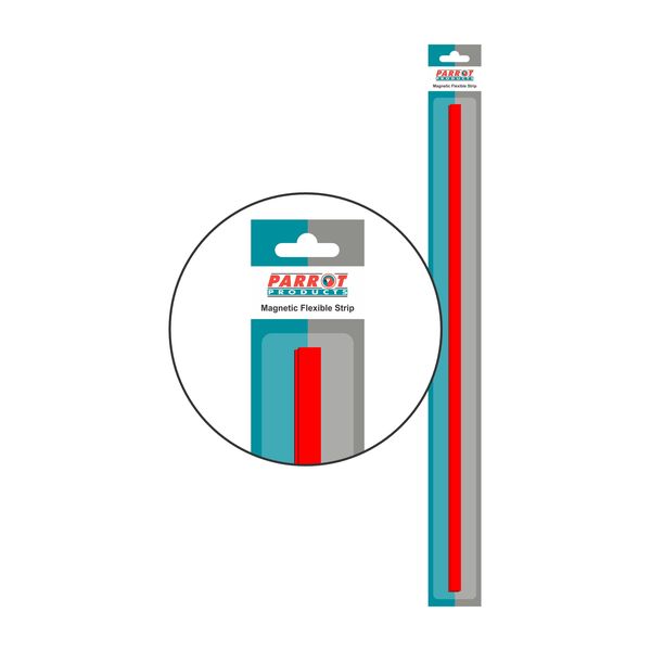 Magnetic Flexible Strip (1000x10mm - Red) Pack of 2