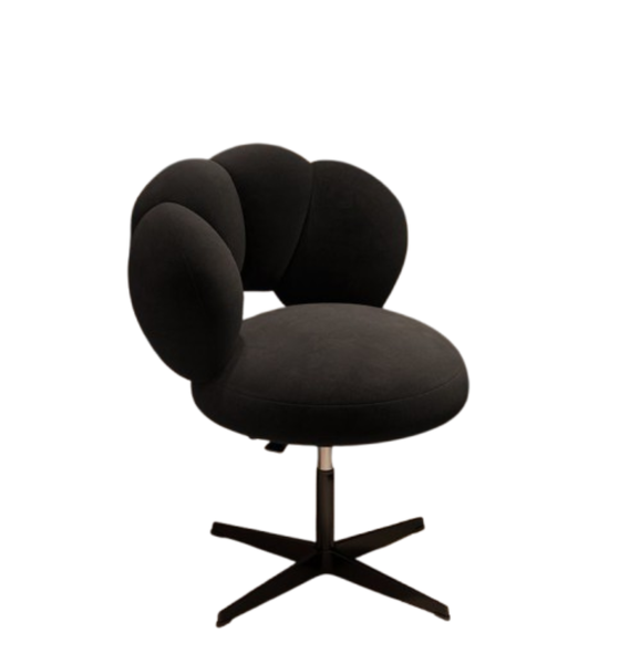 Bubble-Back Plush Office Chair - Cozy Modern Seating for Home or Work