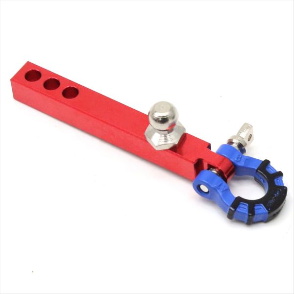 Metal Trailer Tow Hook for 1/10 Rc Crawler Red+Blue