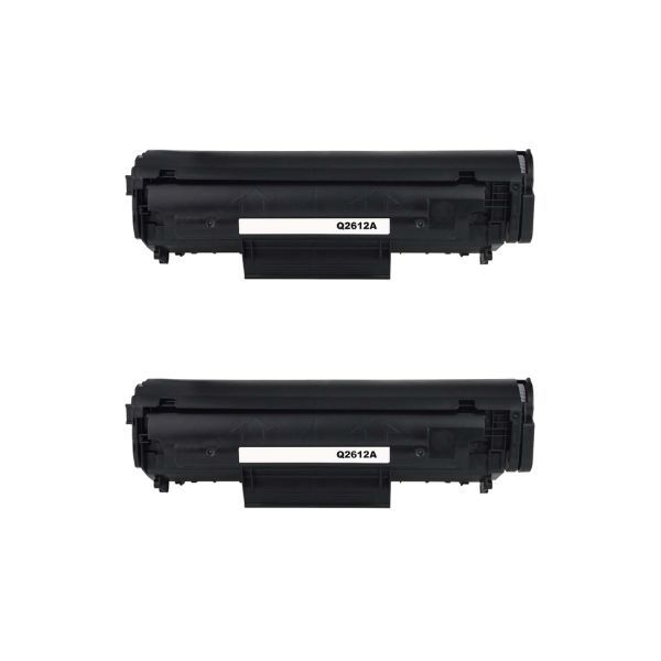 Inksaver HP Q2612A / 2612A / 12A Pack of 2 Compatible Black Toners