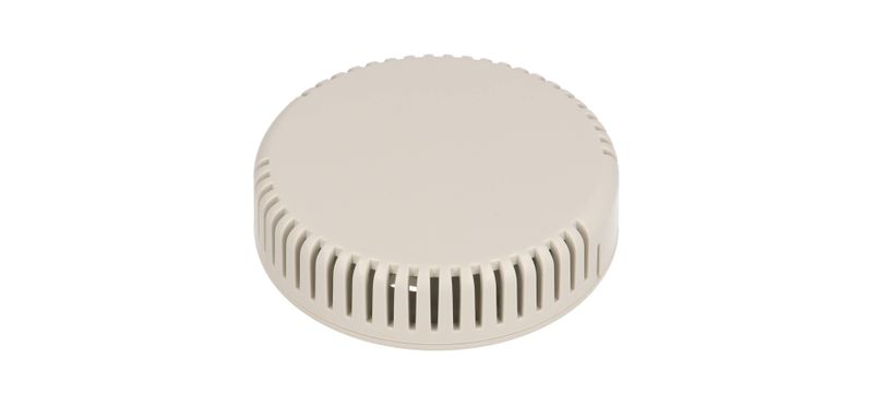 1551V13GY ABS Miniature Snap-Fit Round Enclosure 80x20mm Vented IP30 Grey
