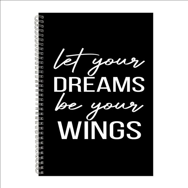 Wings A4 Notebook Pad Trendy Motivational Graphic Birthday Present 043