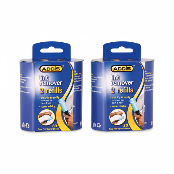 Addis Lint Remover Sticky Sheets Refills 2 Piece - 2 Pack