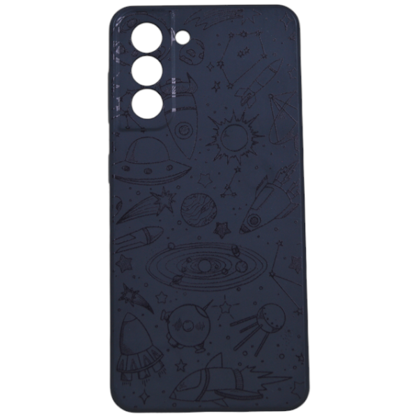 High Quality Space Print Phone Case for Samsung Galaxy S21 Ultra - Black