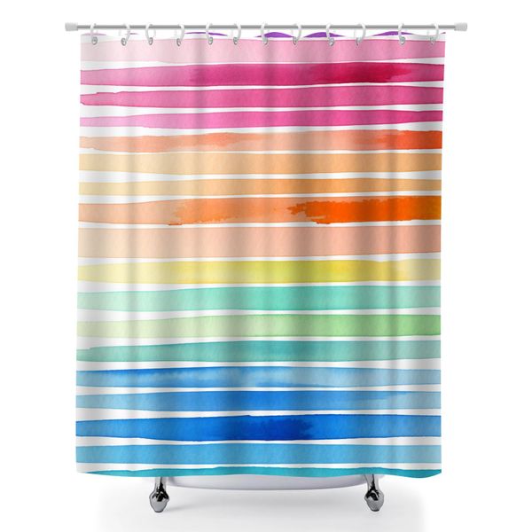 Polyester Bath Curtains, 180x180cm Modern Tie Dye Bathroom Shower Curtain