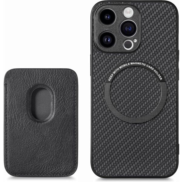 Magnetic Holder Phone Case Compatible with- iPhone 13 Pro Max - Black