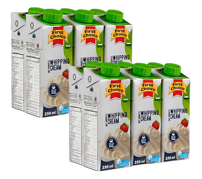 First Choice Whipping Cream - Long Life - 12 x 250ml