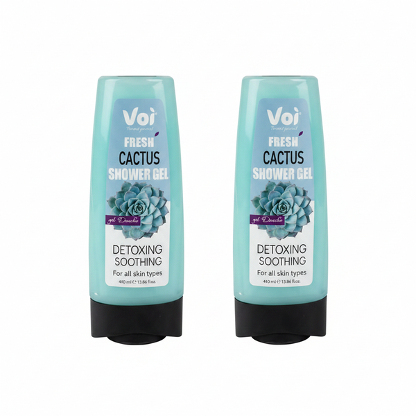 Voi Cactus Shower Gel 410 ml | Refreshing Cleanser for All Skin - 2 Pack