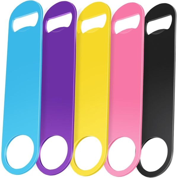 5 Pack 7 Inches Large Colorful Beer Bottle Openers Stainless Steel