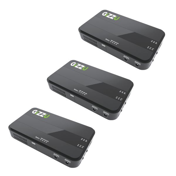 Gizzu 8800mAh Dual-voltage DC Mini UPS - 3 Pack