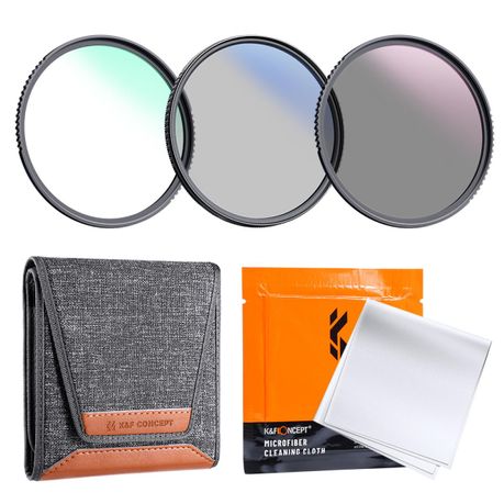 K&F Concept 67mm UV+CPL+ND4 Filter Kit incl. Cloth & Bag Image