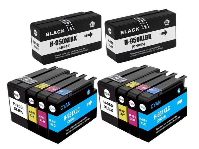 HP 950XL / 951XL / 950 / 951 Twin Multipack + 2 Extra Black - Compatible