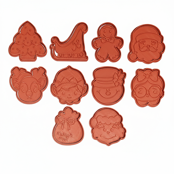 Mini Christmas Cookie Cutter &amp; Stamp Set - Ultimate Festive Collection