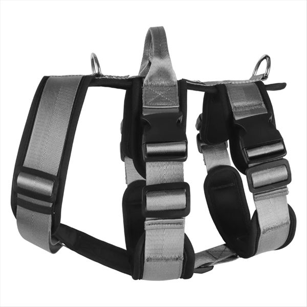 Explosionproof Big Dogs Harness with Handle for Large Dog Khaki S
