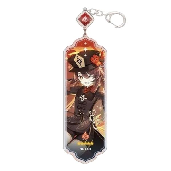 Hu Tao Character Keyring &amp; Bag Ring - Cute Cartoon Keychain