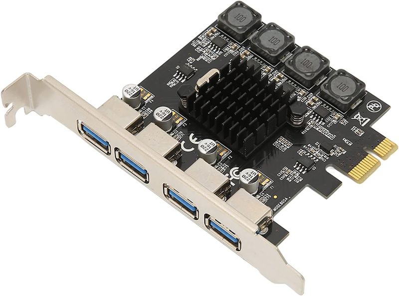4 Ports Superspeed 5Gbps USB 3.0 PCI Express Expansion Card for Windows