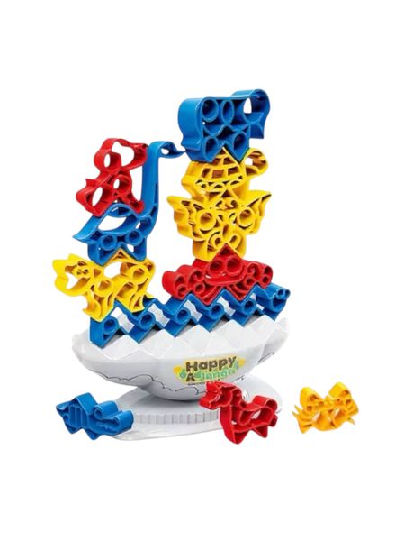 Animal Balance Block Game - Interactive Stacking Jenga-Style Play