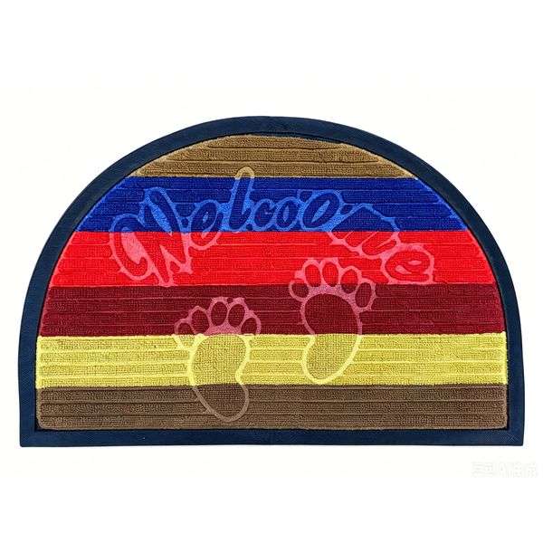60x40CM Halfmoon Outdoor Doormat Anti-slip floor Mat Antifouling Multicolor