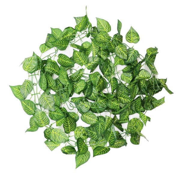 Set of 2 Garden Leaf Bail Leaves Garland Window Wall Tree Hanging Ornaments