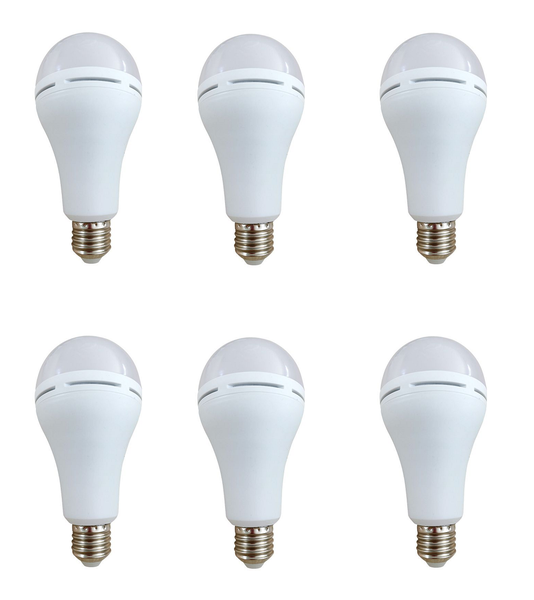 JB Luxx 9W Emergency Loadshedding E27 LED Smart Bulb - Set of 6