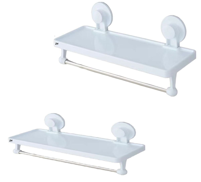 Multi-functional Plastic Wall Mount Towel Holder 2 Pack