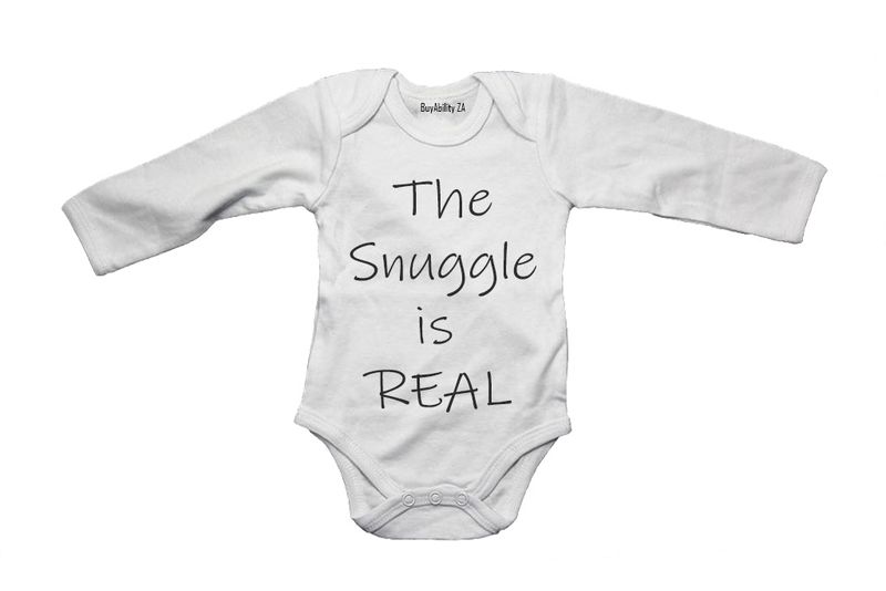 The Snuggle is Real Baby Grow - White