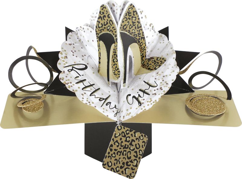 3D Pop-up Card - Birthday Leopard Print Heels