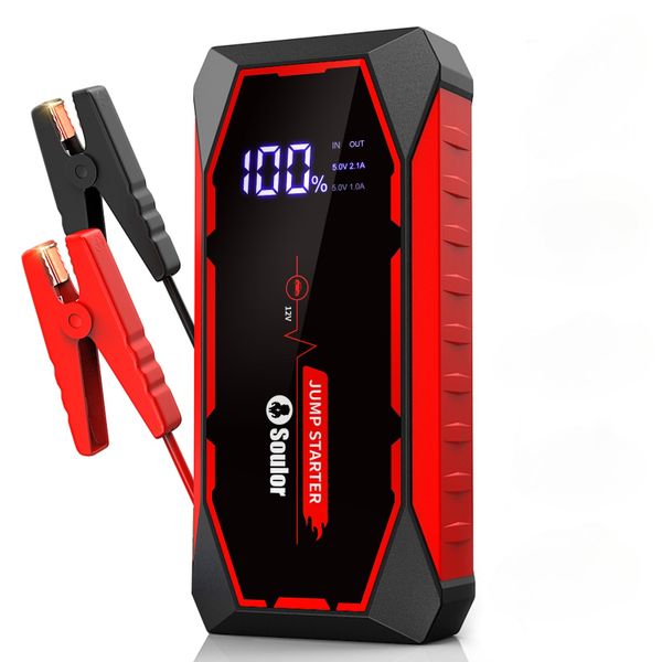 Soulor 12V Car Jump Starter with Safety, LED &amp; Multi-Device Charge