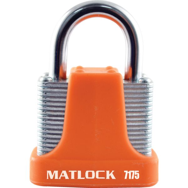 Matlock 40Mm 4 Pin Strong Padlock Red Keyed Alike