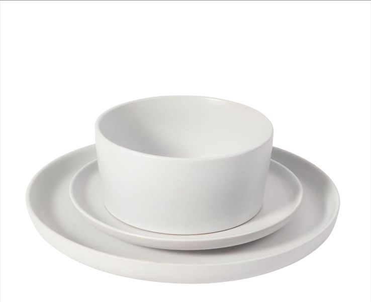 Be Classic H Stoneware Matte White Dinner Set- 12 Piece