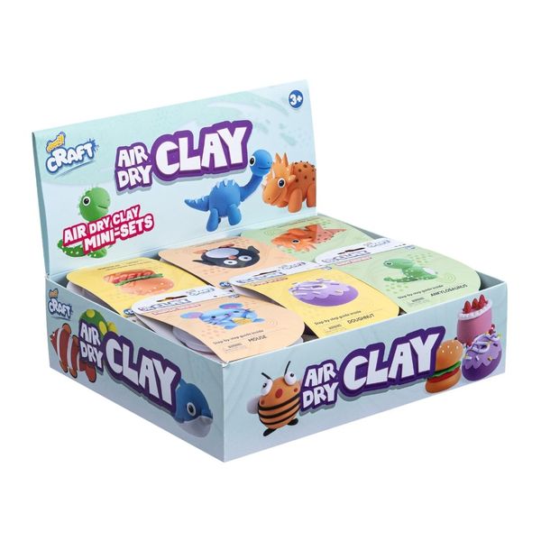Ooozy Craft Air Dry Clay Kit - 12 Piece Party Pack for Kids - DIY Craft Set