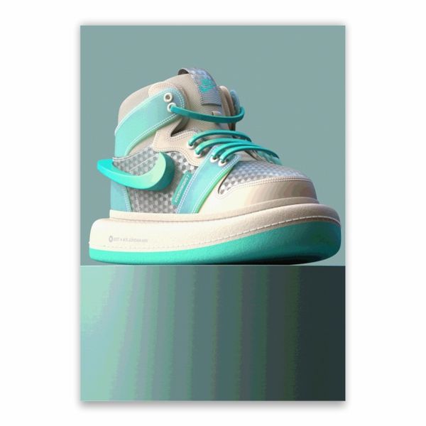 Nike ED7 White and Baby Blue - A1 Poster