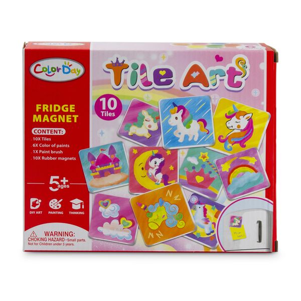 Art &amp; Craft - Tile Art - Ceramic Fridge Magnets - 10 Tiles