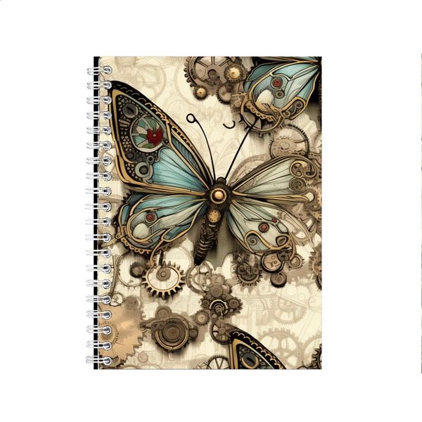 Wing A5 Notebook Pad for Steampunk Lovers Trendy Graphic Present 039