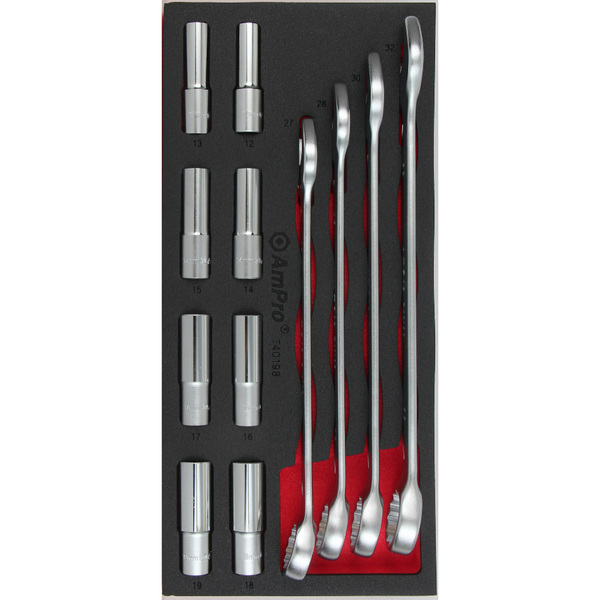 Ampro 12 Piece Deep Socket Set