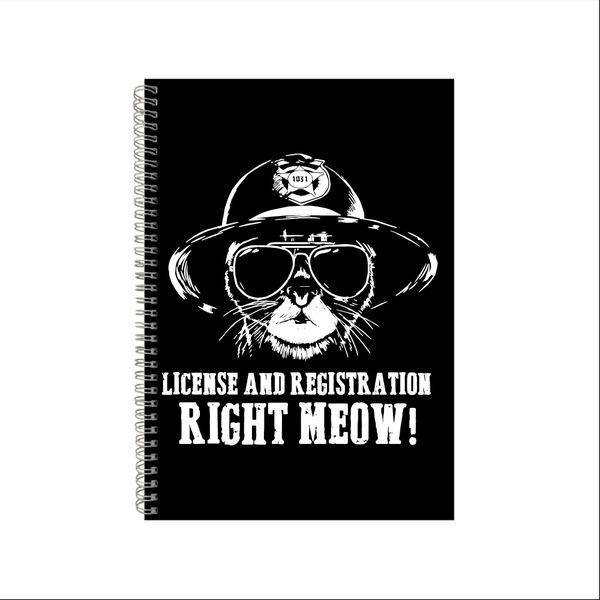 Cat Officer Notebook Pet Gift Idea A4 Notepad Pad 44