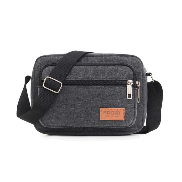 Casual Tote Travel Men's Crossbody Bag-black
