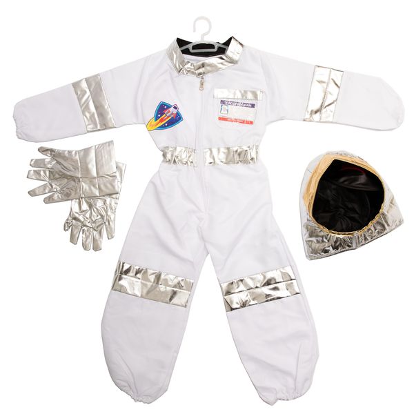 Astronaut Space Suit Role Play Costume Set with Accessories -Pretend Outfit
