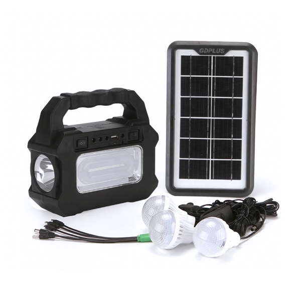 Solar Lighting Kit with 3 Bulbs