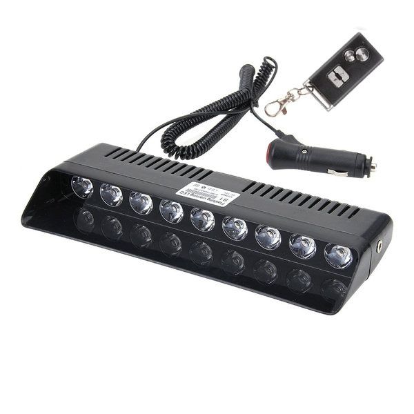 DashMount Emergency Strobe Warning Light with remote White 9 LED